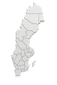 Illustration of Sweden as a map in 3D